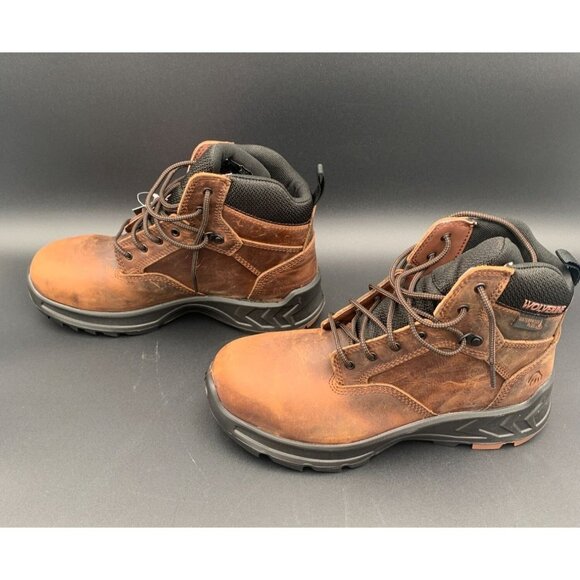 Wolverine Shiftplus Mid LX Safety Boots Brown Leather Men's Size 9EW Steel Toe - Picture 6 of 13